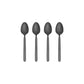 blomus Stella Espresso Spoons PVD-Coated Stainless Steel Black Set of 4