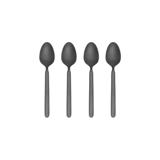 blomus Stella Espresso Spoons PVD-Coated Stainless Steel Black Set of 4