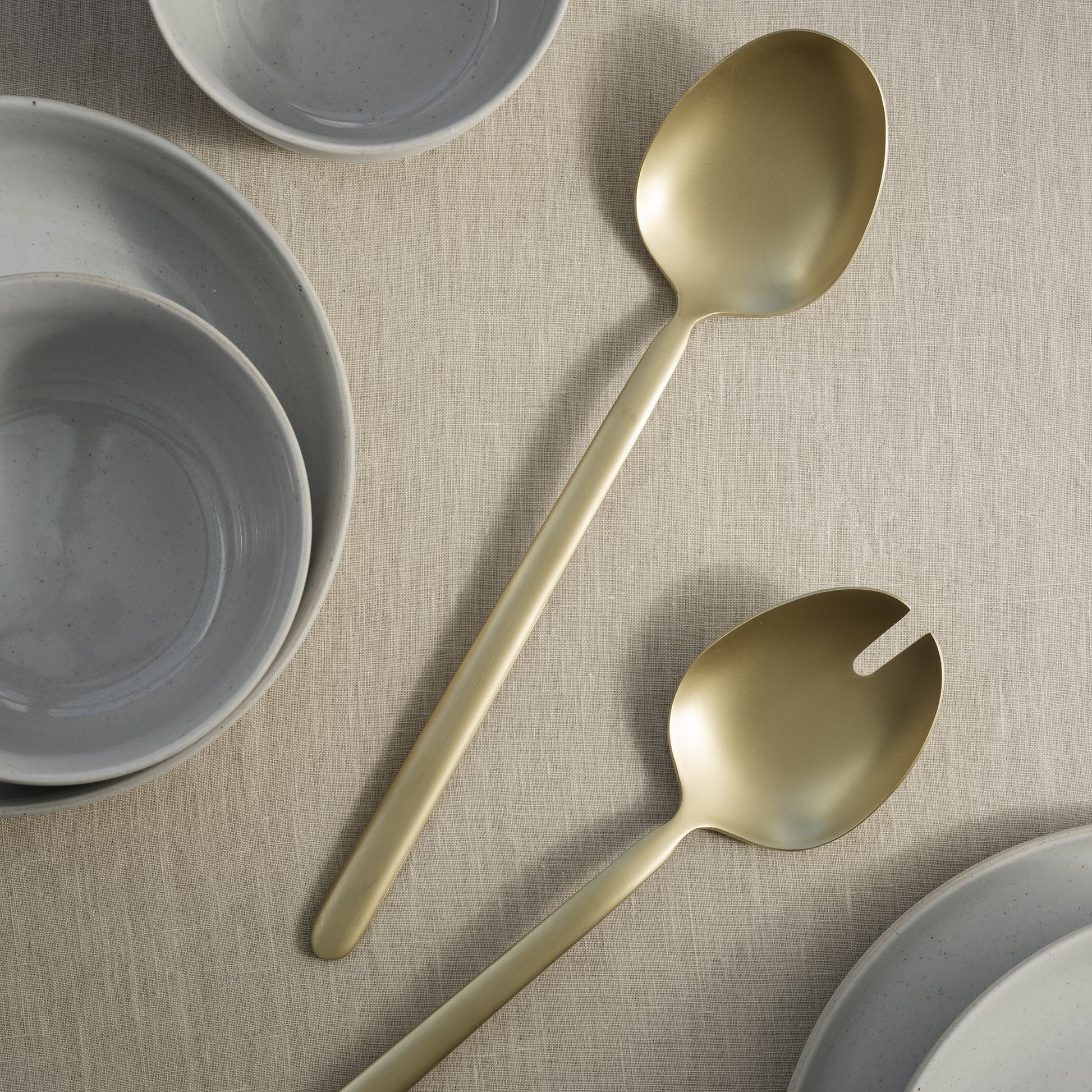 Stella Salad Servers Pvd Coated Stainless Steel Blomus 64476