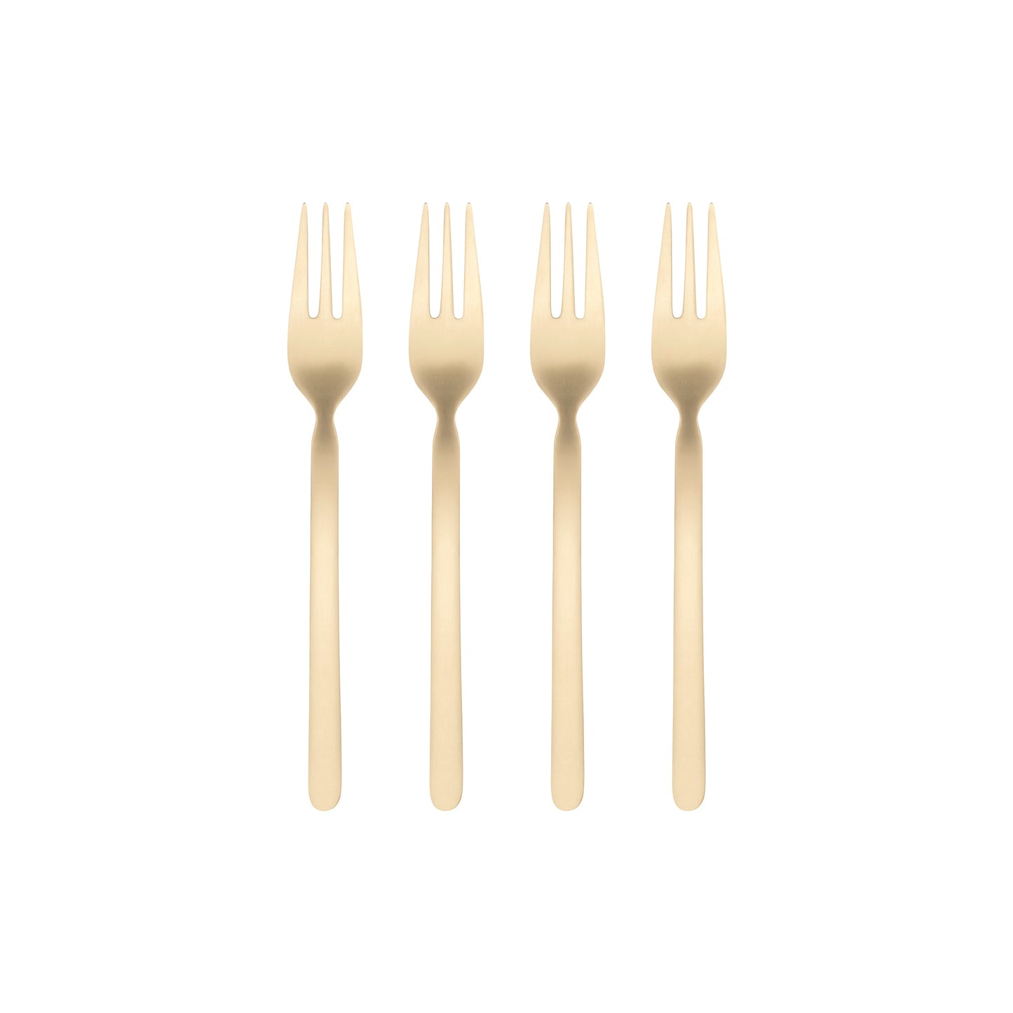 blomus Stella Cake Forks PVD-Coated Stainless Steel Champagne Gold Set of 4