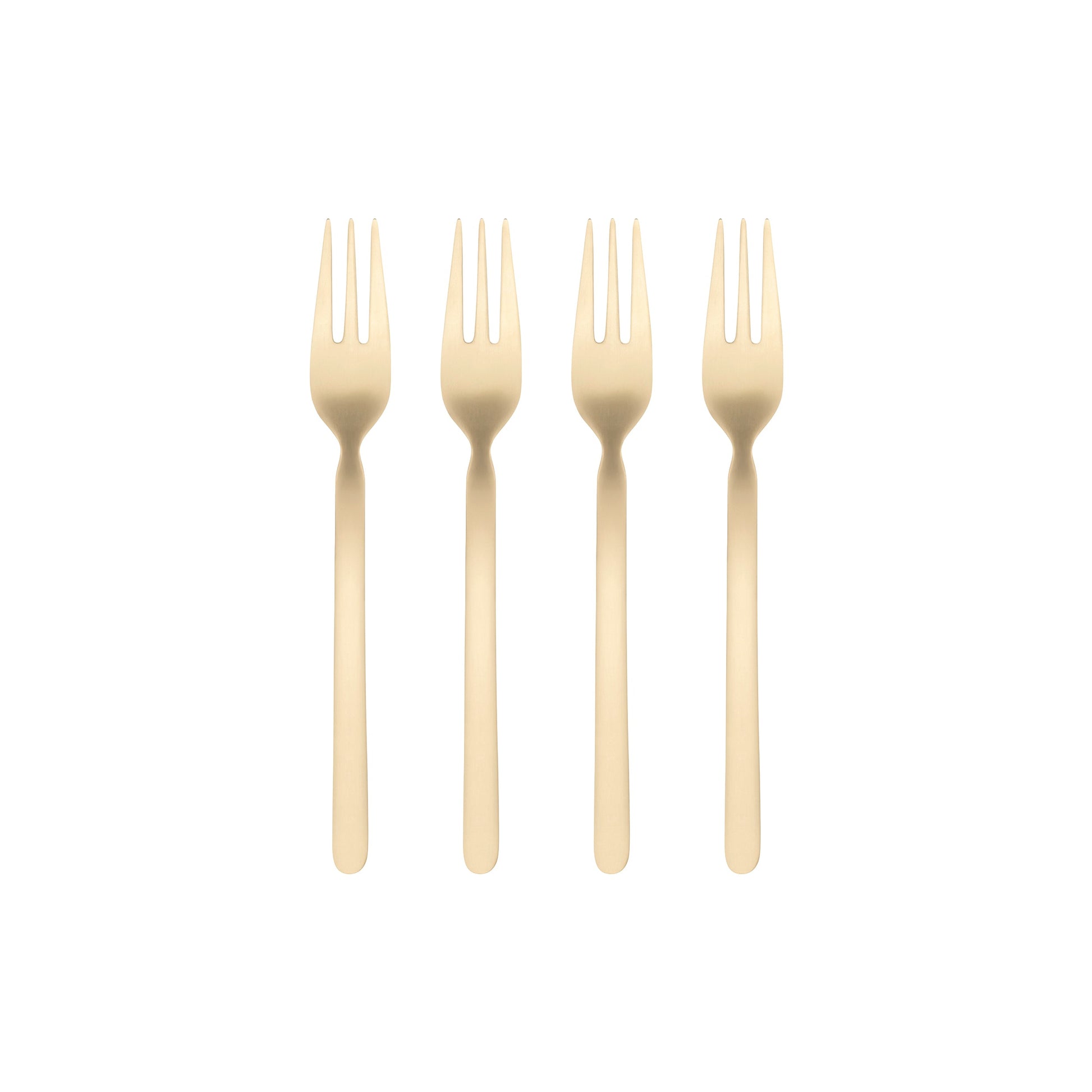 blomus Stella Cake Forks PVD-Coated Stainless Steel Champagne Gold Set of 4