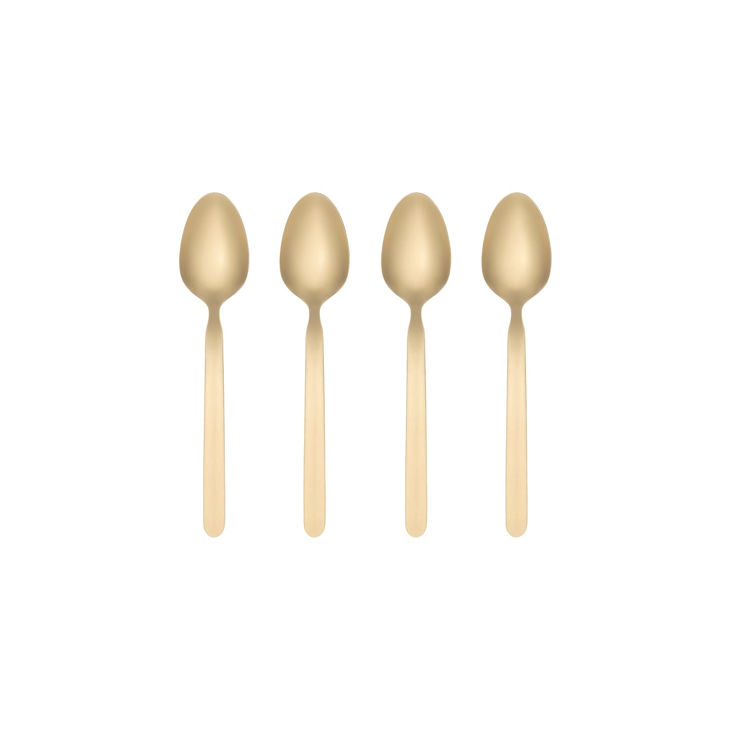 blomus Stella Espresso Spoons PVD-Coated Stainless Steel Champagne Gold Set of 4