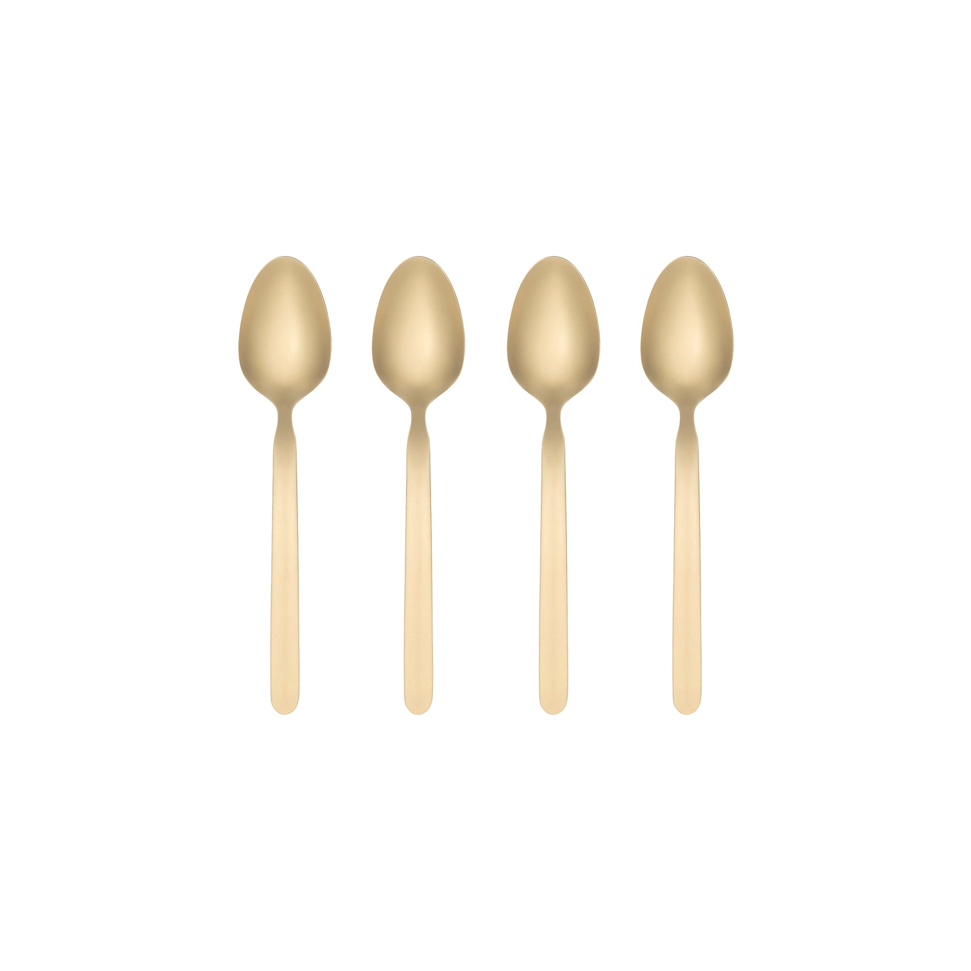 blomus Stella Espresso Spoons PVD-Coated Stainless Steel Champagne Gold Set of 4