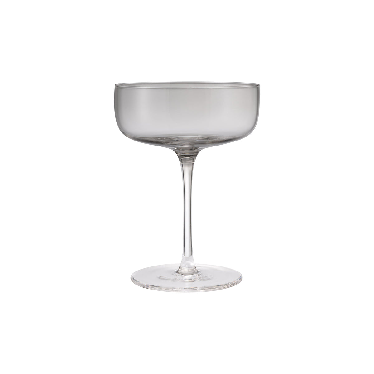 blomus FUUMI Tinted Champagne Coupes 9.5 oz, Set of 4 – Smoke champagne coupes, product photo