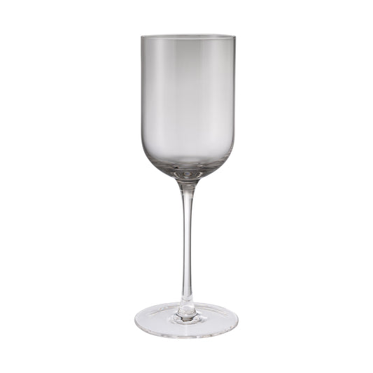 blomus Fuumi White Wine Glasses 10.5 oz Smoke Glass Set of 4