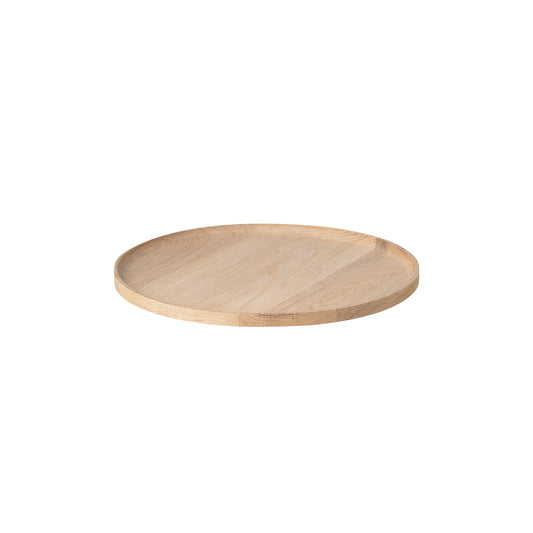 blomus Oku Oak Round Tray Natural Medium