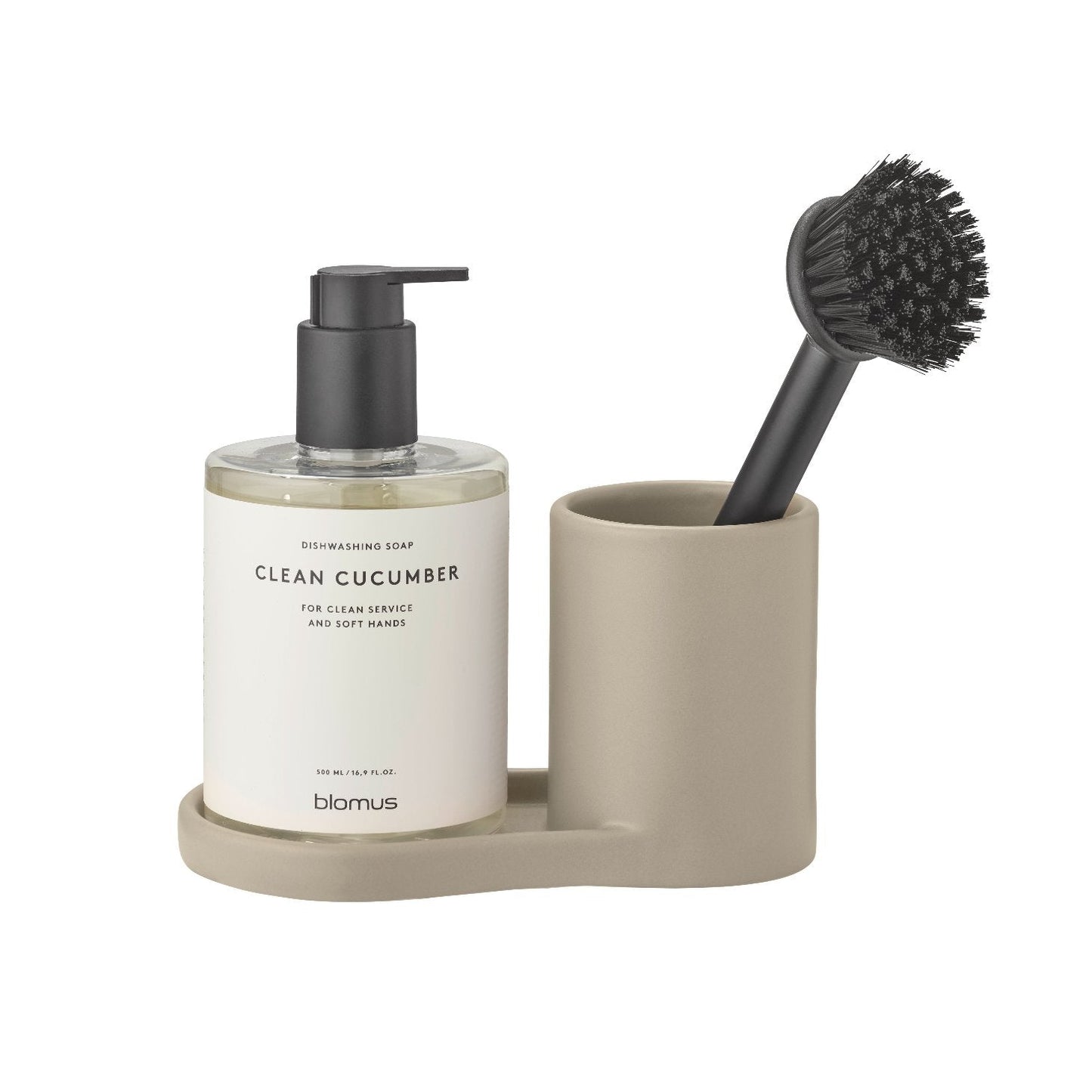 blomus Piro Ceramic Sink Organizer Satellite Taupe, Med Grey