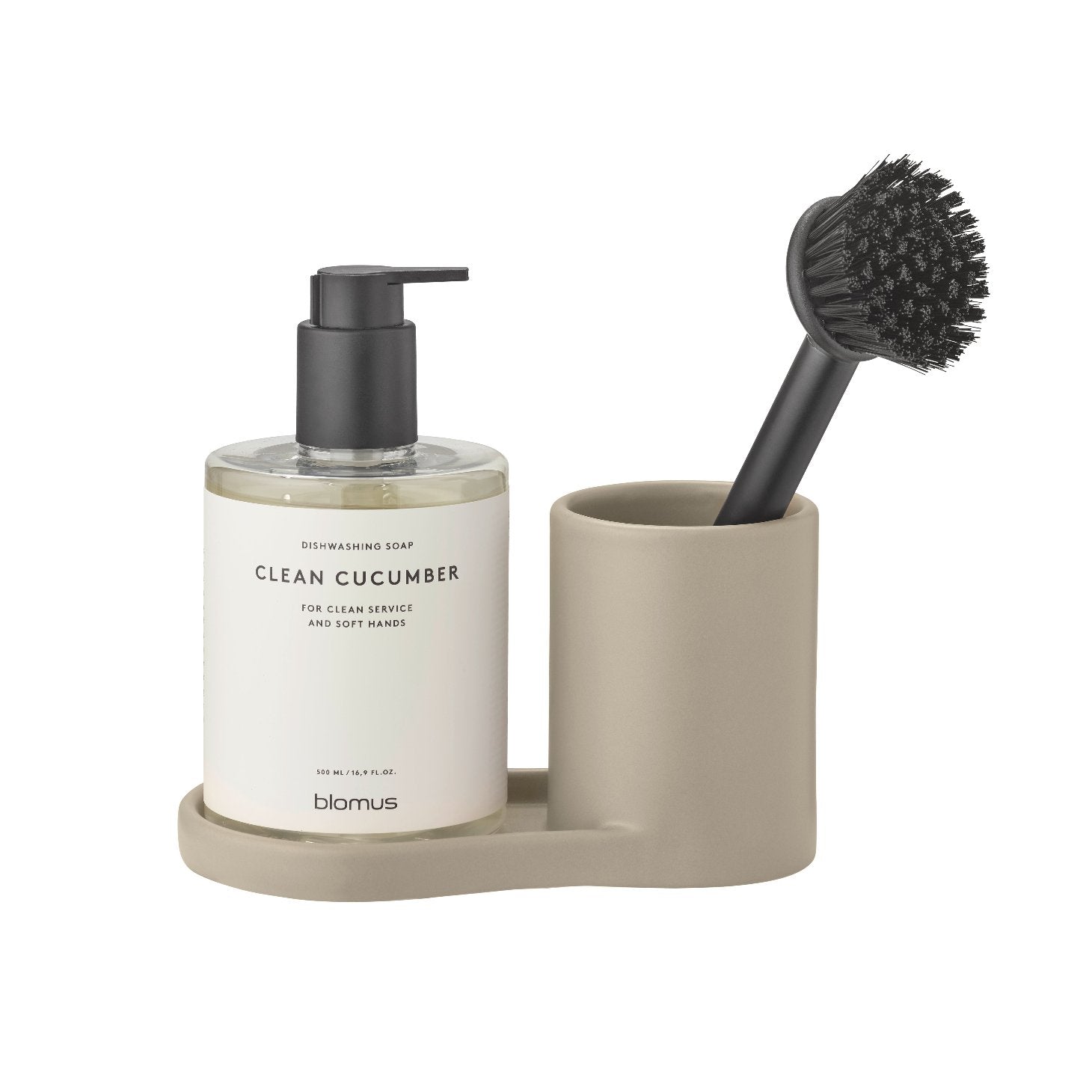 blomus Piro Ceramic Sink Organizer Satellite Taupe, Med Grey