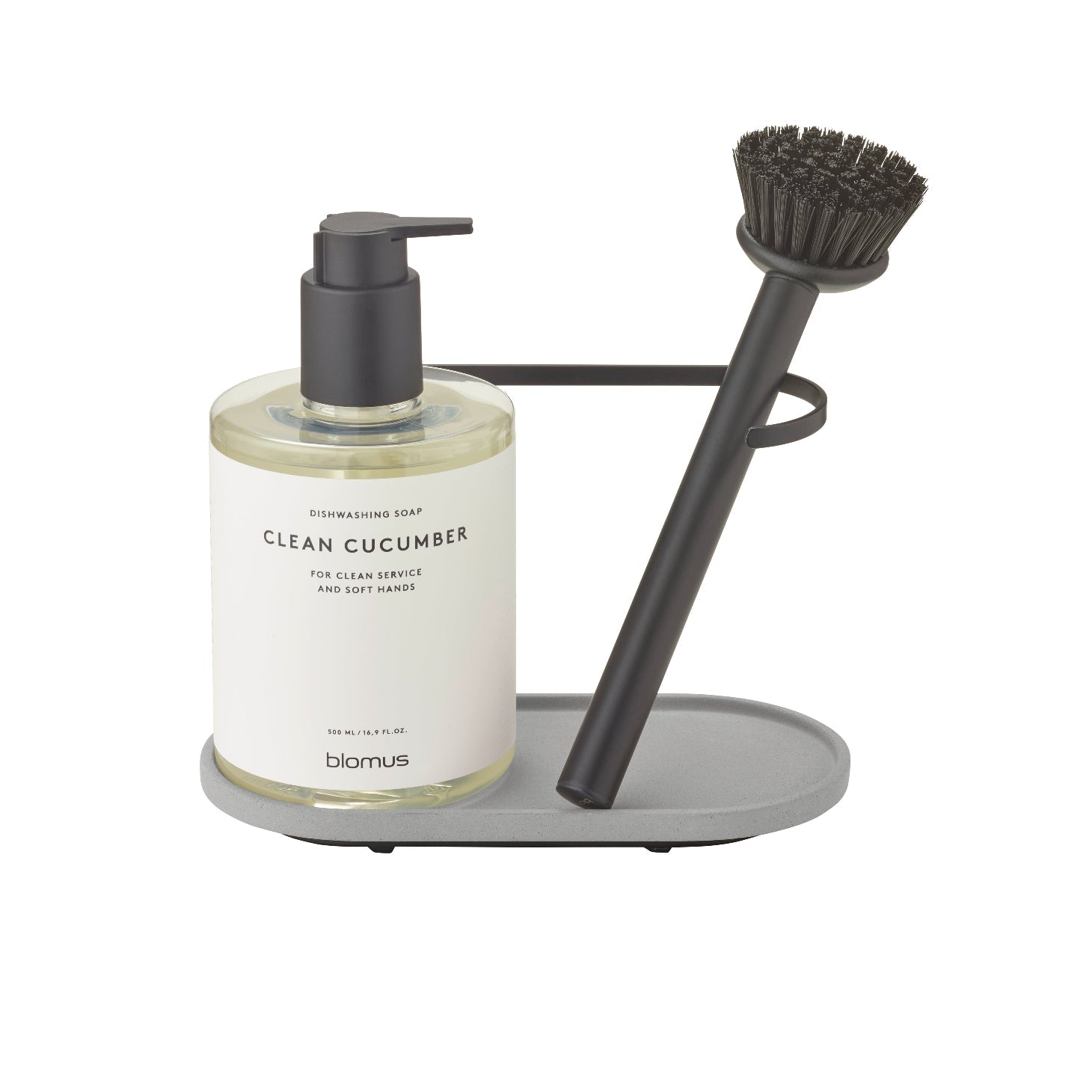 blomus Dhuva Dishwashing Set with Brush Mourning Dove