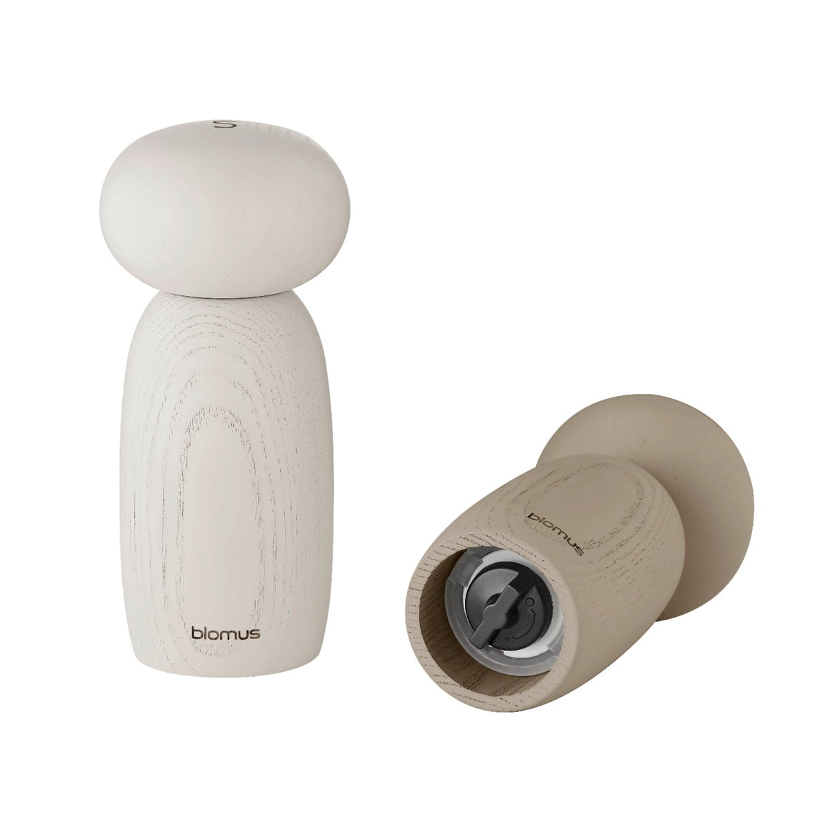 blomus MOLI Ash Wood Salt & Pepper Mill Set, Ceramic Grinders – MOLI salt and pepper mills in a styled setting (3)