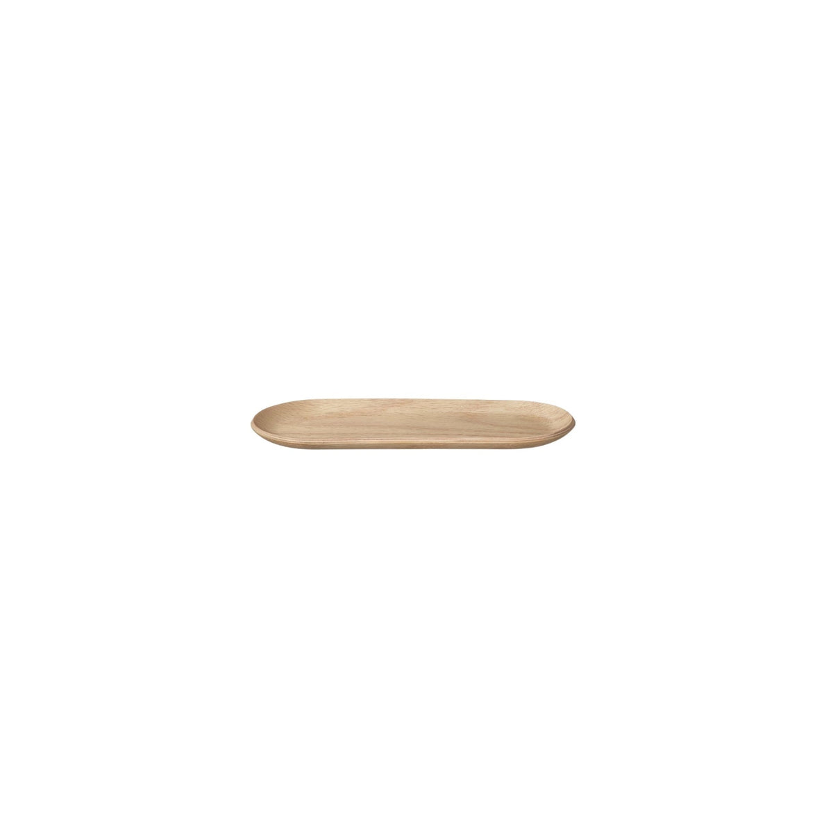 blomus BAKI Oval Non-Slip Serving Tray, 3 Sizes – Natural Oak Small 9.1 in oval tray, product photo