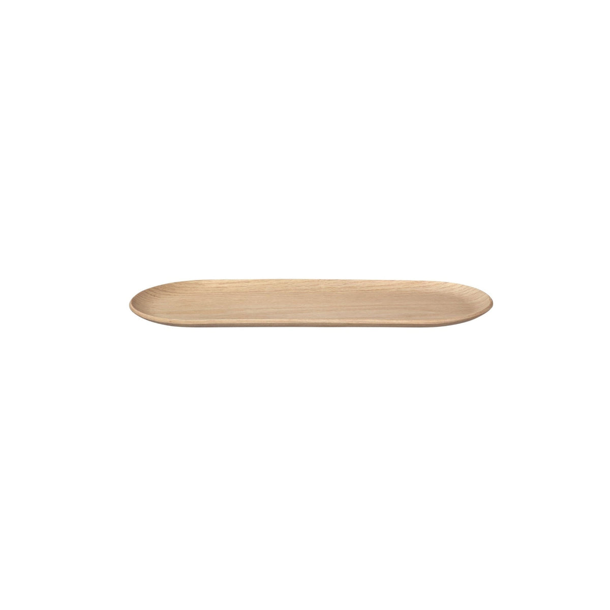 blomus BAKI Oval Non-Slip Serving Tray, 3 Sizes – Natural Oak Medium 14.2 in oval tray, product photo