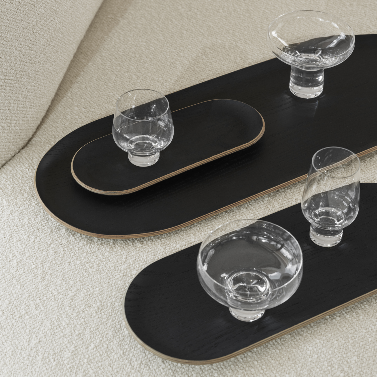 blomus BAKI Oval Non-Slip Serving Tray, 3 Sizes – BAKI oval tray styled with blomus KOYOI (1)