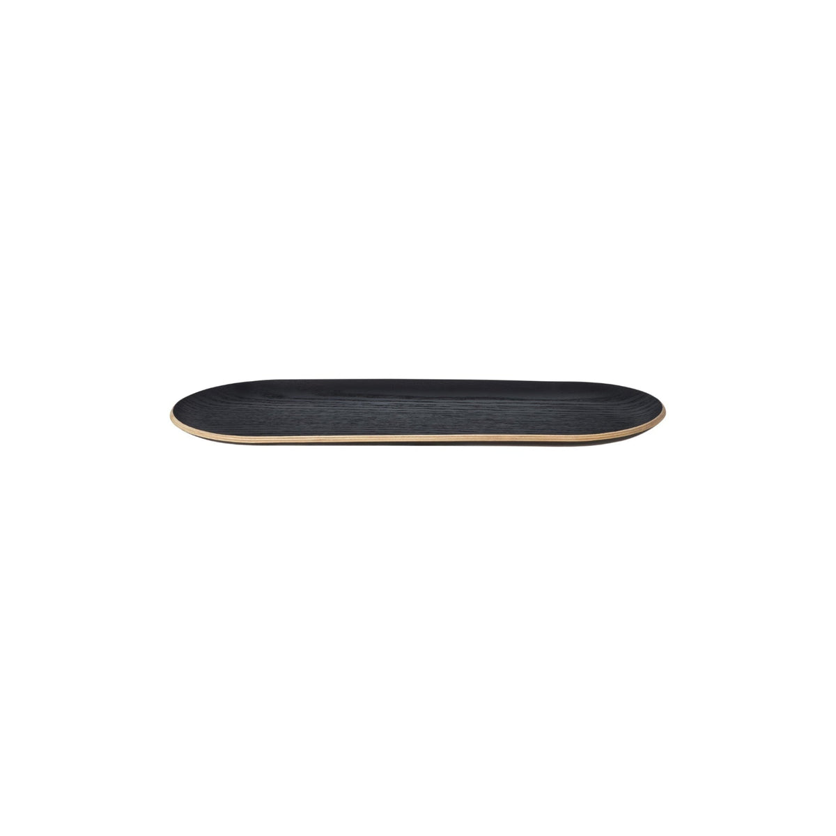 blomus BAKI Oval Non-Slip Serving Tray, 3 Sizes – Black Medium 14.2 in oval tray, product photo