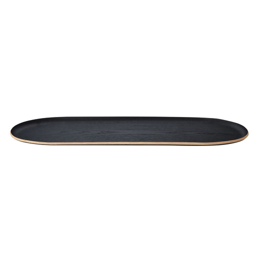 Baki Oval Tray Black Lacquered Finish Blomus 64715