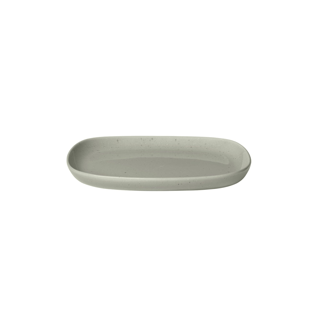 blomus VAHLO Square Stoneware Plates, 3 Sizes – Mirage Grey Dessert Plate 7.9 in plates, product photo