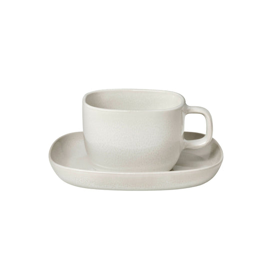 Vahlo Stoneware Coffee Cups Saucers Set Of 2 Blomus 64771