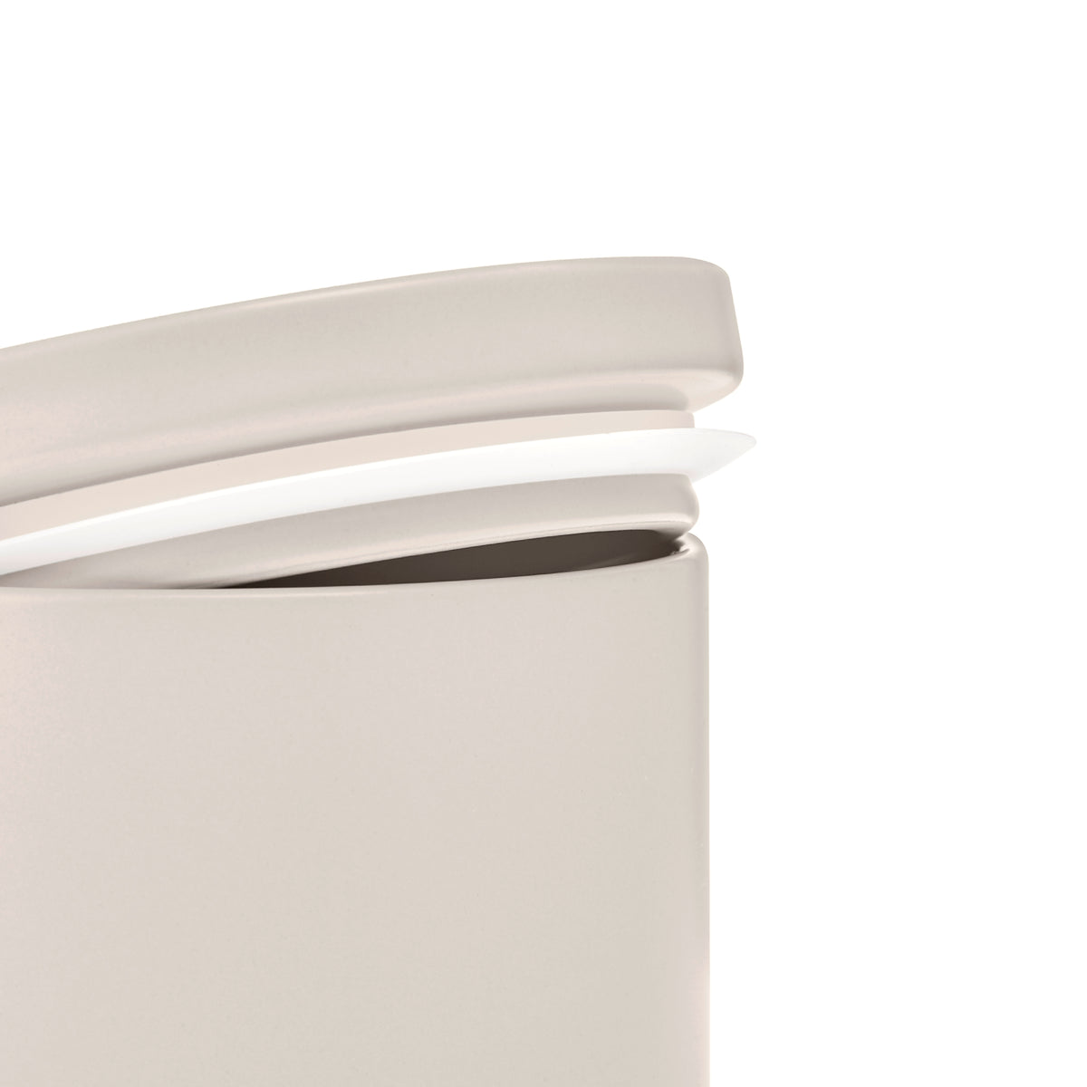 blomus PILAR Stoneware Canisters with Airtight Lid – Moonbeam canister lid and silicone seal, close up
