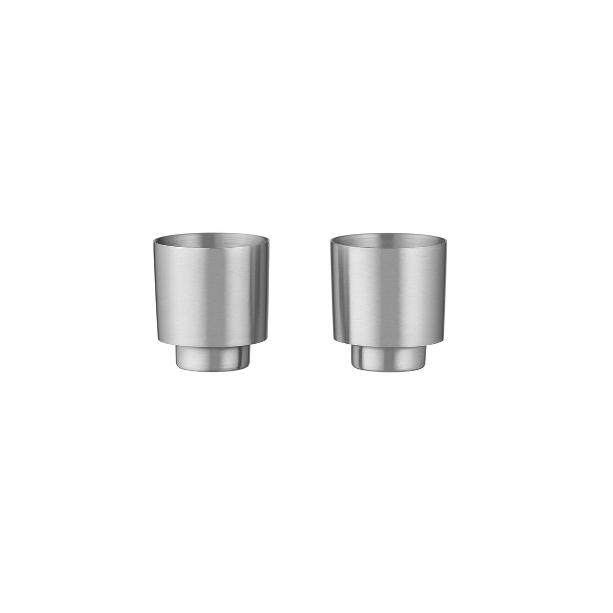 blomus MAKOTO Steel Double-Wall Cups, Set of 2 – pair of espresso cups, studio photo