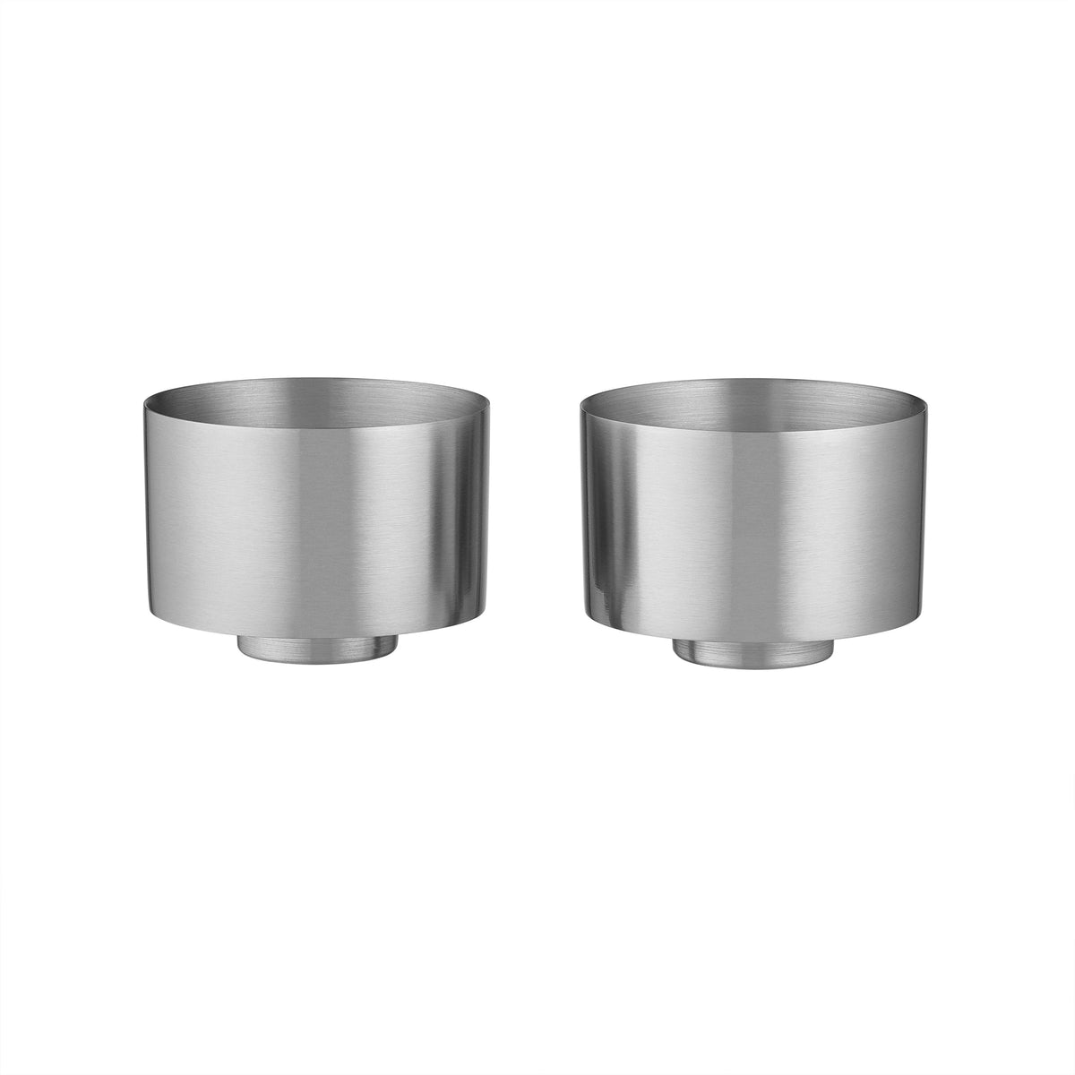 blomus MAKOTO Steel Double-Wall Cups, Set of 2 – pair of tea cups, studio photo