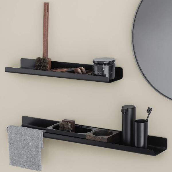blomus Modo Rectangular Wood Tray For Wall Shelf