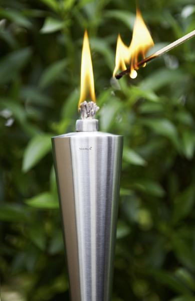 blomus Stainless Steel Outdoor Garden Torch Cone