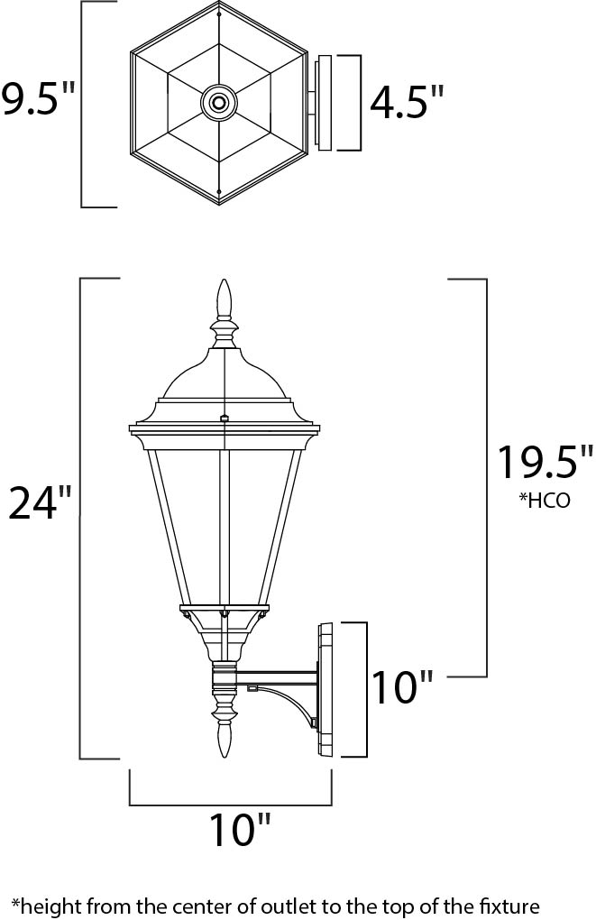 Westlake LED Outdoor Wall Lantern Black by Maxim Lighting