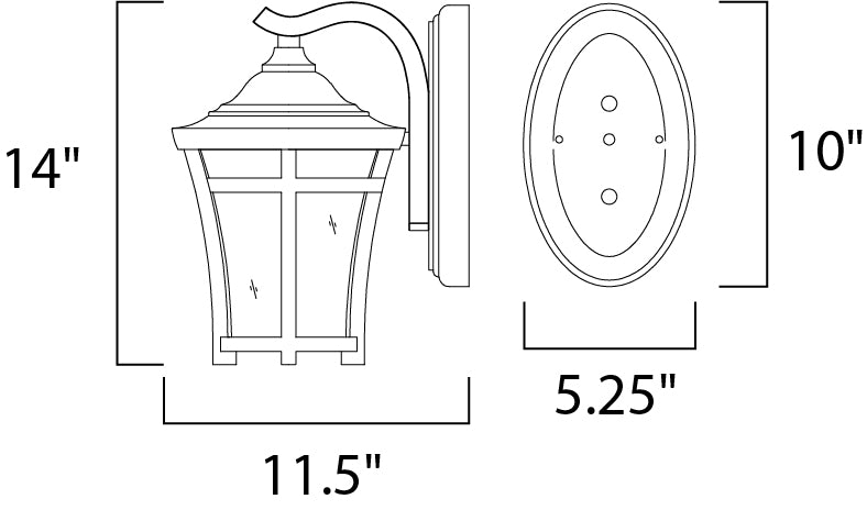 Balboa VX LED Outdoor Wall Mount Copper Oxide by Maxim Lighting