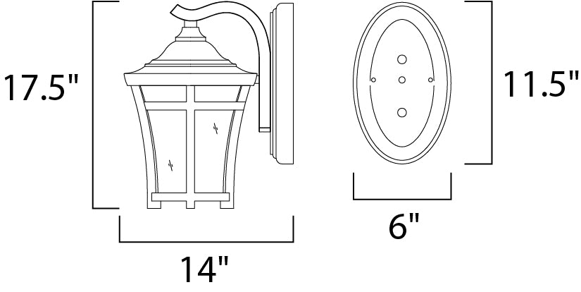 Balboa VX LED Outdoor Wall Mount Copper Oxide by Maxim Lighting