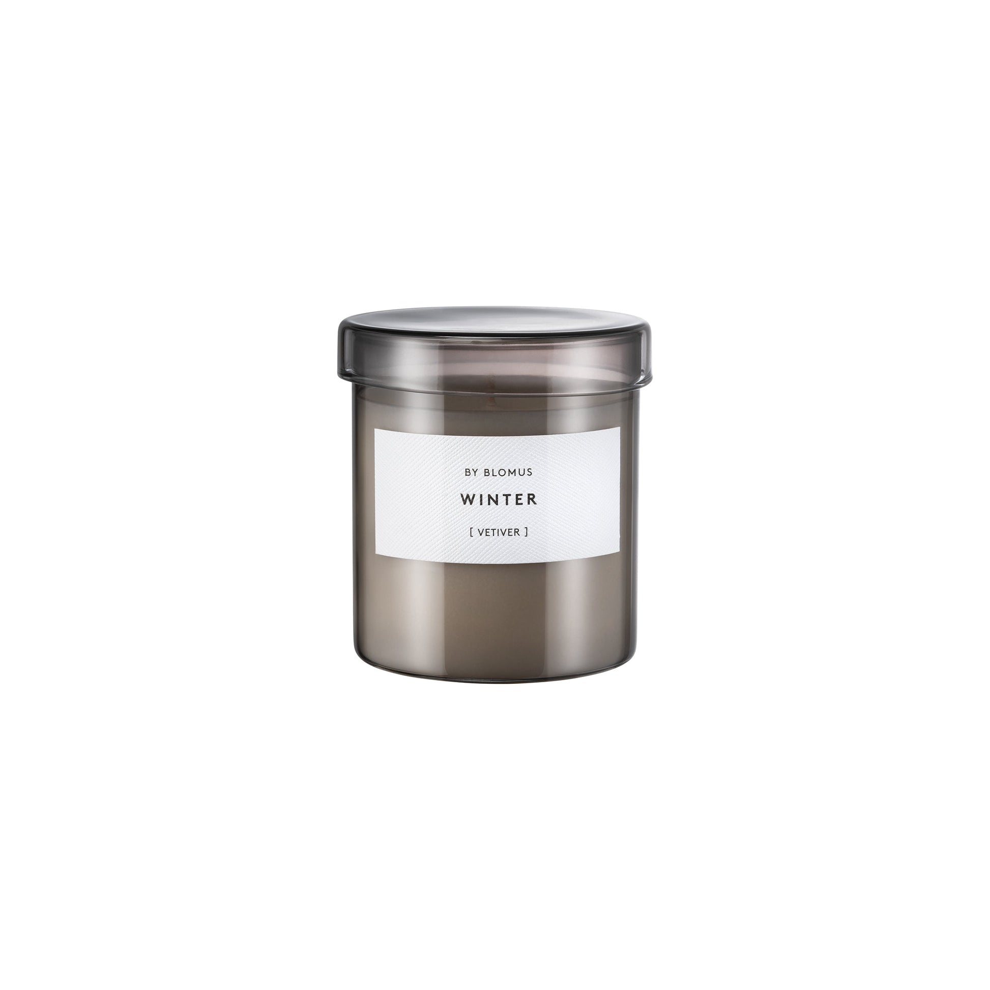 blomus Valoa Scented Candle in Glass Container Large Ashes of Roses Vetiver Fragrance Large