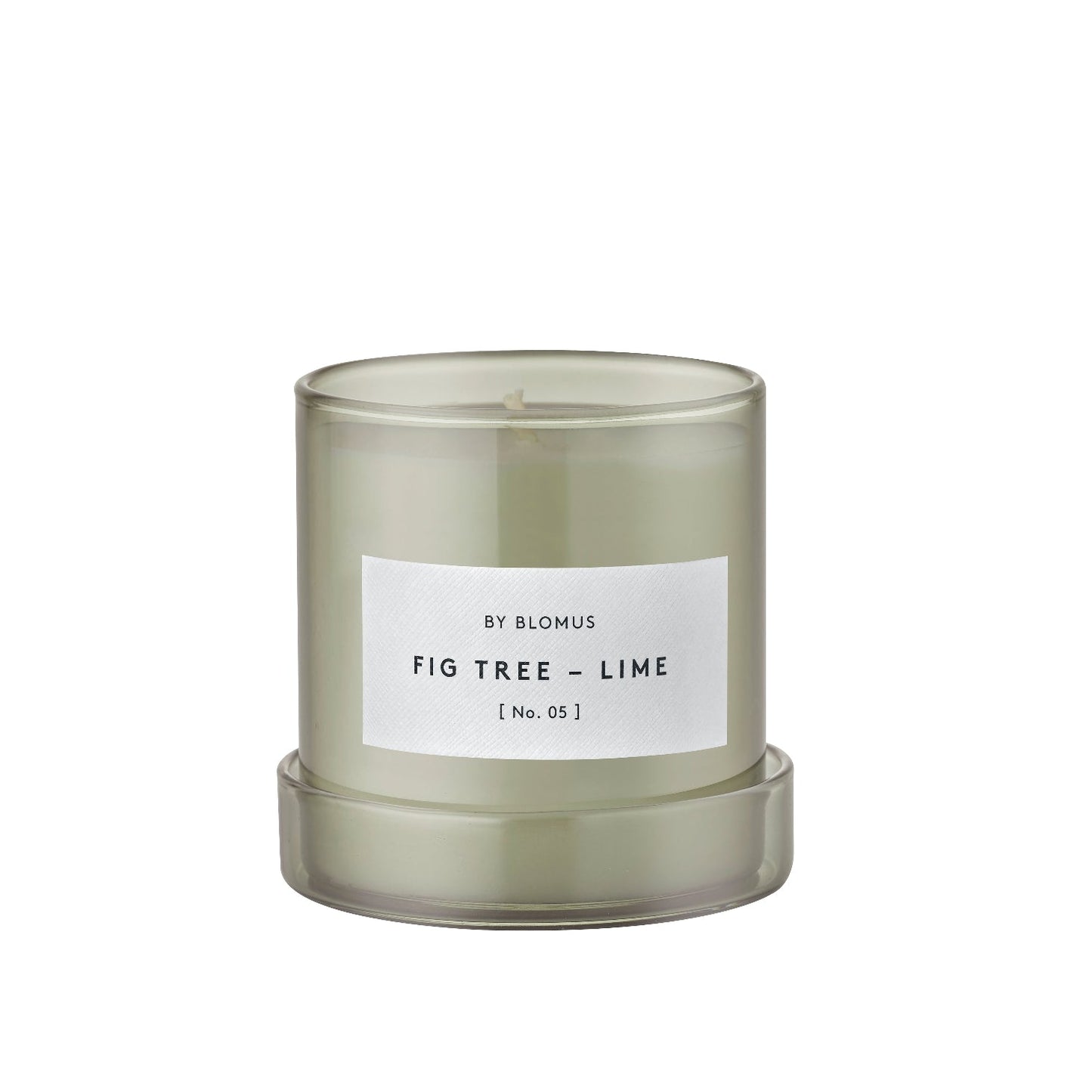 blomus Valoa Scented Candle in Glass Container Small Agave Green Fig Tree & Lime