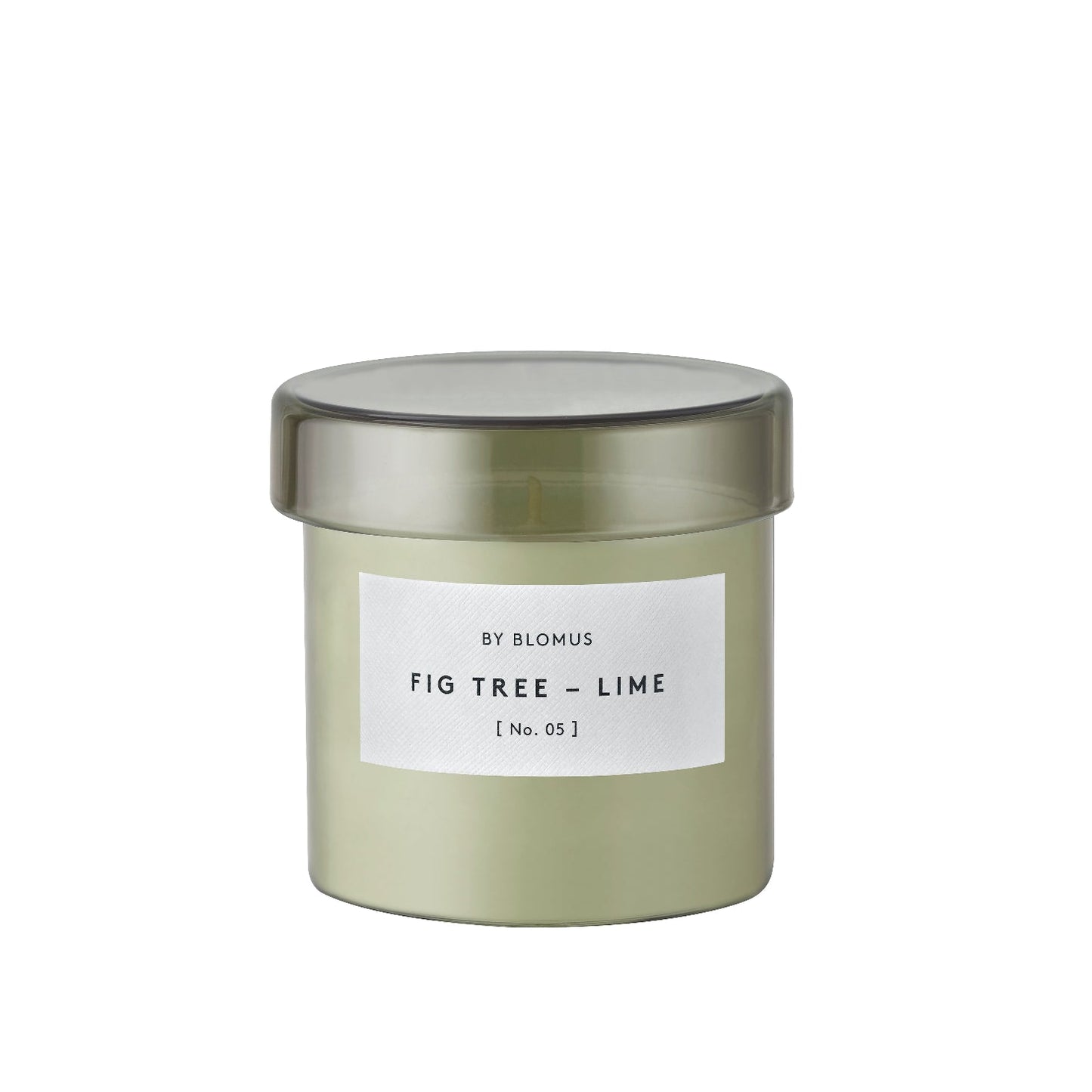 blomus Valoa Scented Candle in Glass Container Small Agave Green Fig Tree & Lime
