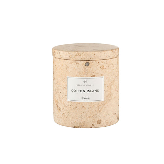 blomus Frabli Scented Candle with Travertine Container Small