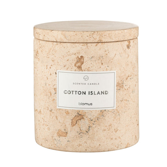 blomus Frabli Scented Candle with Travertine Container Large