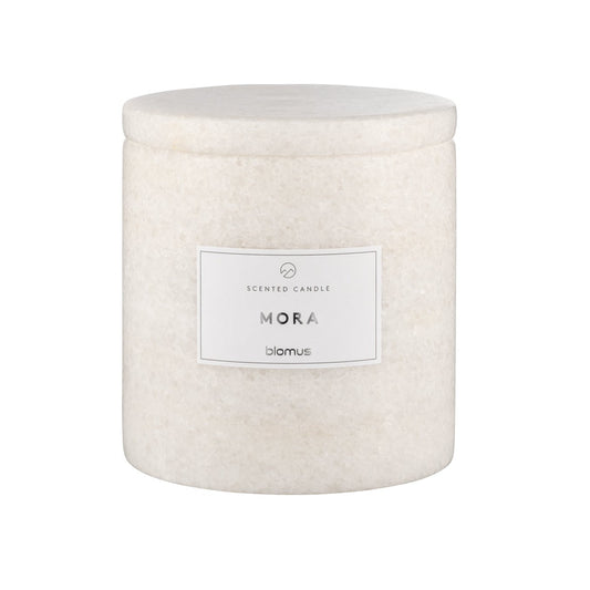 blomus Frabli Scented Candle with Marble Container Mora Fragrance Moonbeam Beige, Large