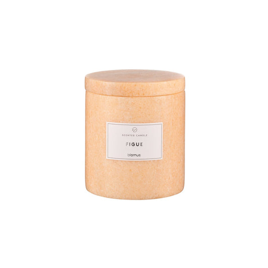 blomus Frabli Scented Candle with Marble Container Fig Fragrance Tan, Small