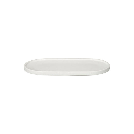 blomus Creto Concrete Oval Tray Lily White