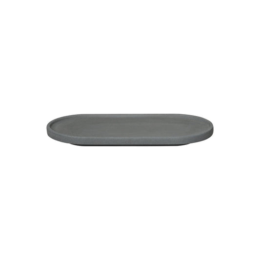 blomus Creto Concrete Oval Tray Magnet Charcoal