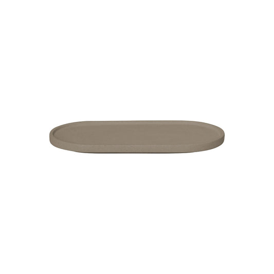 blomus Creto Concrete Oval Tray Mourning Dove