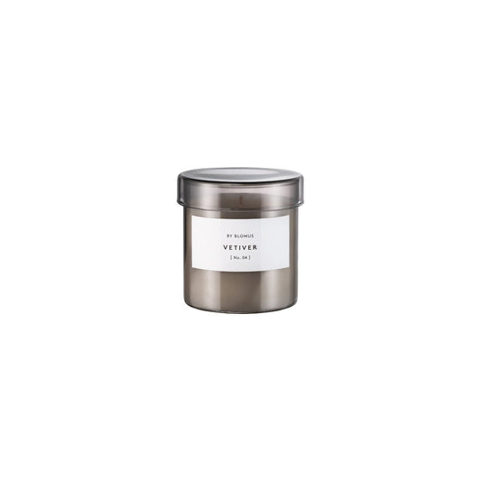blomus Valoa Scented Candle in Glass Container Small Ashes of Roses Vetiver Fragrance