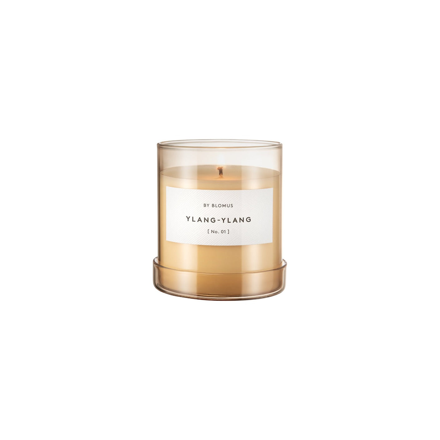 blomus Valoa Scented Candle in Glass Container Large Misty Rose Ylang-Ylang Fragrance Large