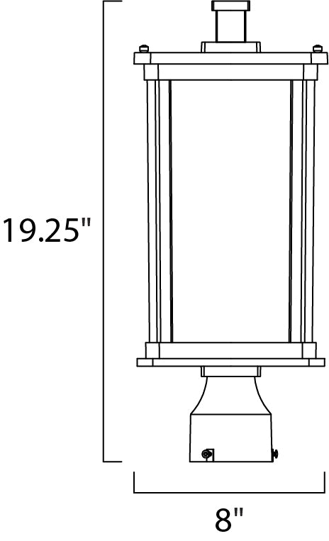 Terrace LED Medium Outdoor Post Bronze by Maxim Lighting