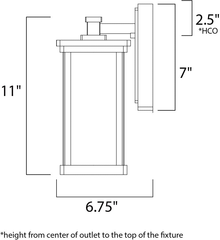 Terrace LED Small Outdoor Wall Bronze by Maxim Lighting