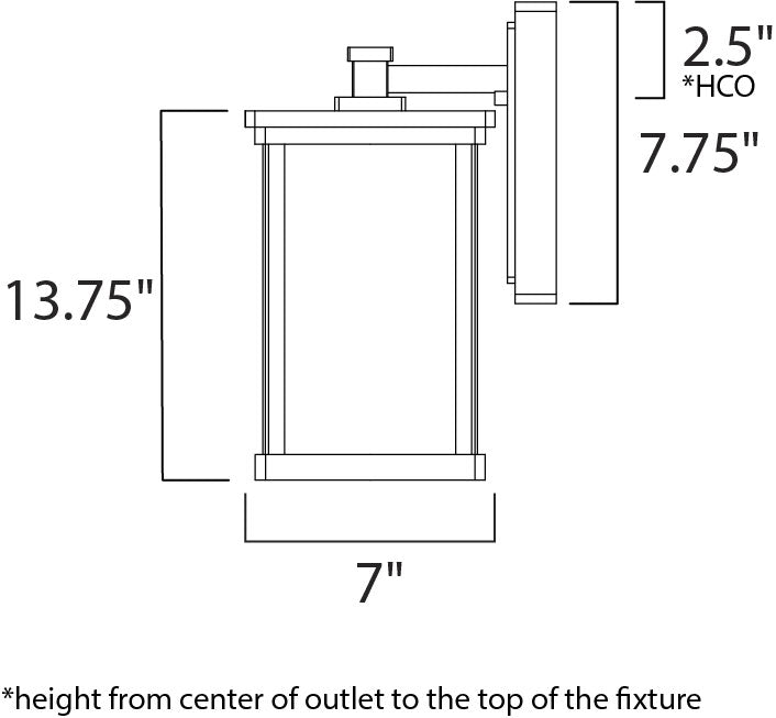 Terrace LED Medium Outdoor Wall Bronze by Maxim Lighting