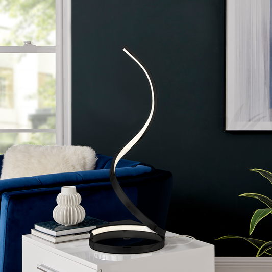 Modern Spiral LED Table Lamp - Finesse Decor TL-0053-B