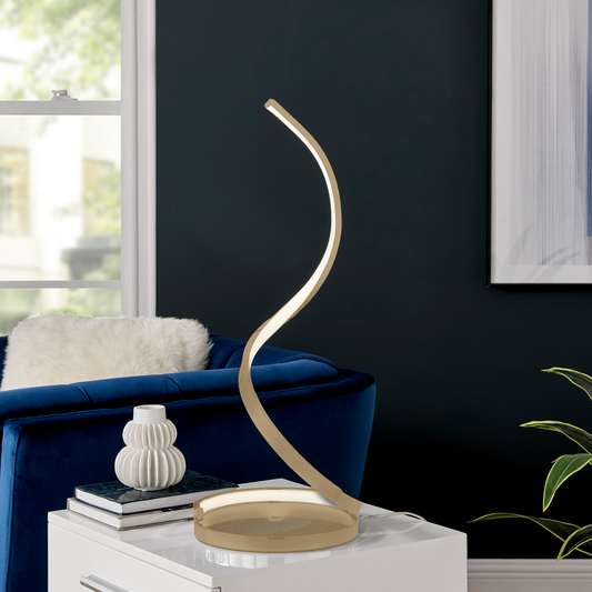 Modern Spiral LED Table Lamp - Finesse Decor TL-0053-G