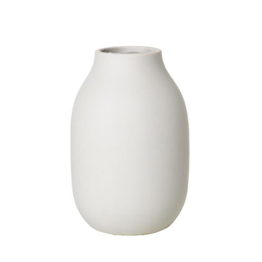 blomus Colora Porcelain Vase Small 6" x 4", Moonbeam Beige