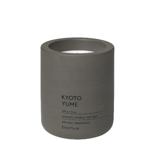 blomus Scented Candle in Concrete Container Large Tarmac Kyoto Yume Fragrance Large