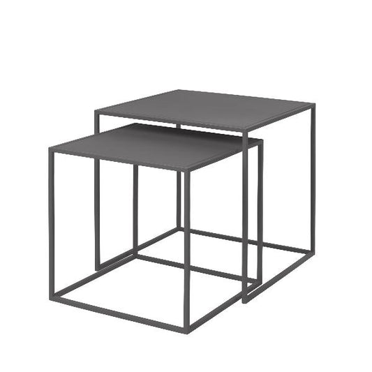 blomus Fera Nesting Tables Steel Grey Set of 2