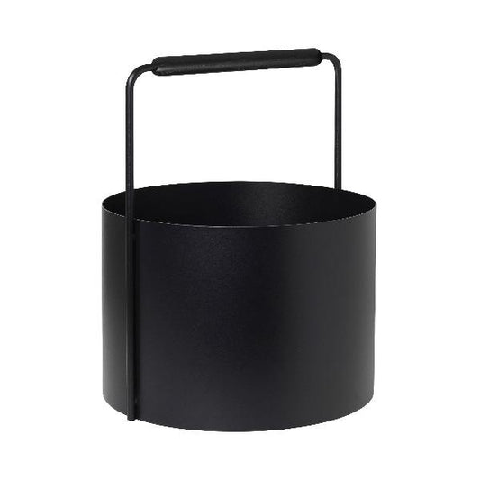 blomus Ashi Firewood Basket Black Handle